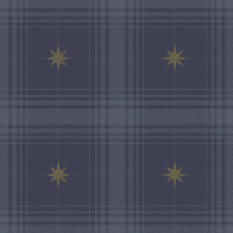 Mariners Grid, Navy, Peel & Stick