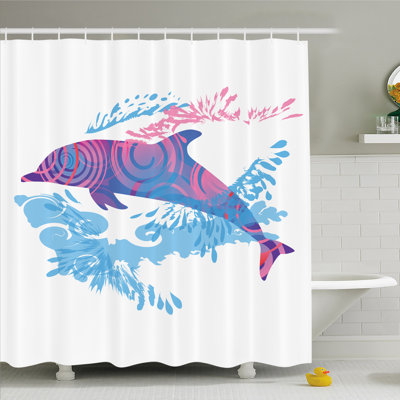 Sea Animal Shower Curtain with Hooks Included