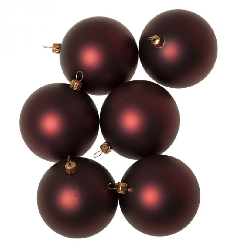 8cm Bauble, Burgundy Satin