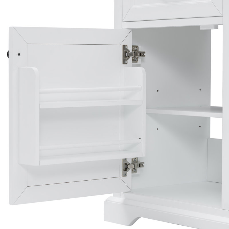 Meuble-lavabo 36 po avec lavabo en céramique, Blanc