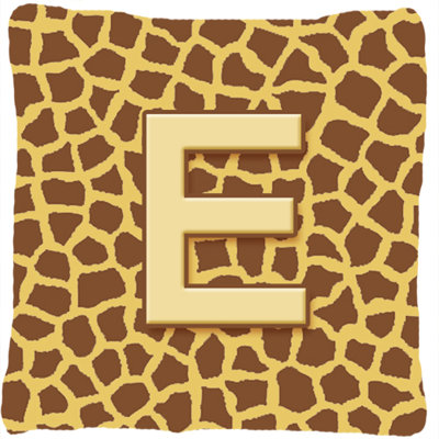 Coussin décoratif intérieur/extérieur initial monogramme giraffe
