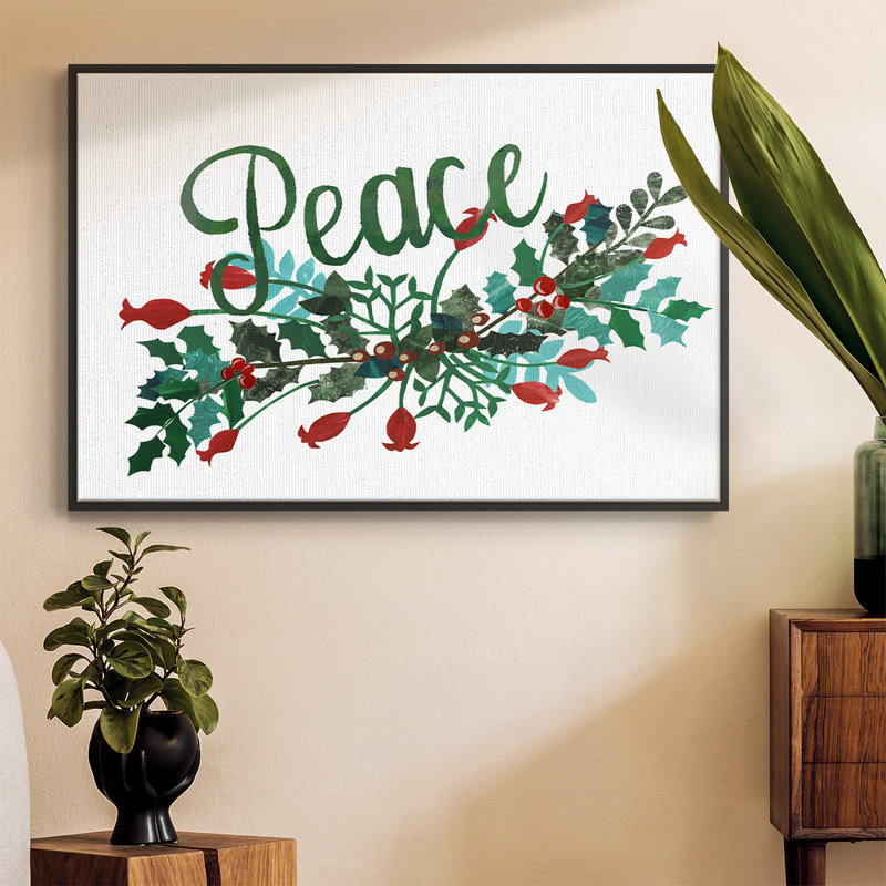 «Cut Wreath Christmas II», reproduction sur toile, Blanc, H 27 po x l 41 po x P 2 po