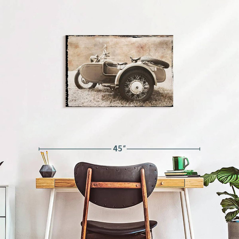 Mehar Ural Motorcycle, 20" H x 30" W