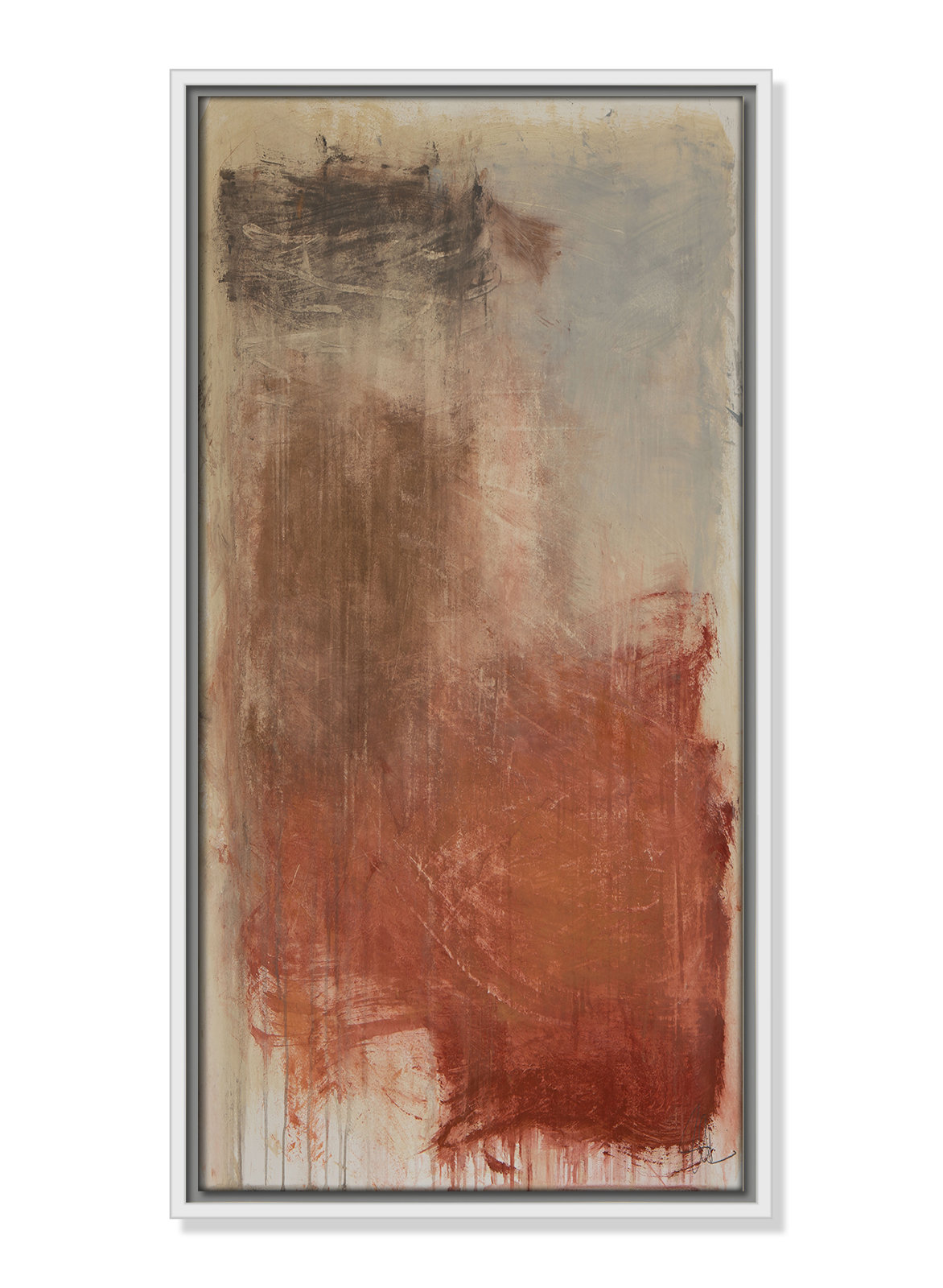 Colin "Autumn Over The Riviera" Print, 25.5" H x 13.5" W, White