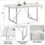 Ensemble de table de salle à manger 71 ", table de cuisine moderne et chaises avec plateau en panneau de fibres à densité moyenne laqué épais, structure en métal et chaises en similicuir-1542475940-1542475941-1542936759