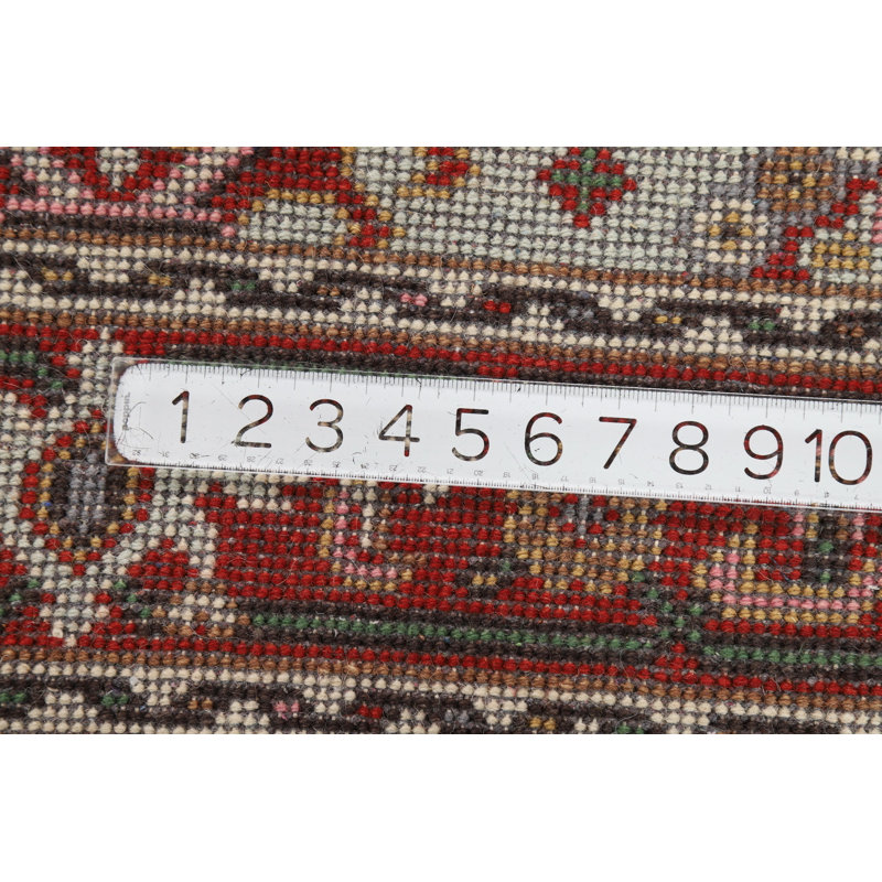 Tapis géométrique en laine Khotan