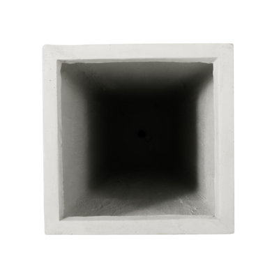 13" X 28.5" Outdoor Modern Mgo Cast Stone Planter