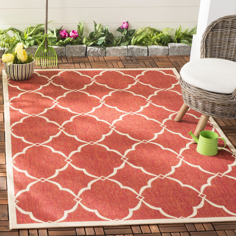 Adler Performance Geometric Indoor/Outdoor Area Rug, Rectangle 8' x 10'