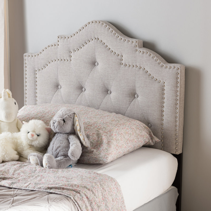 Ernetta Upholstered Headboard, Twin, Grayish Beige