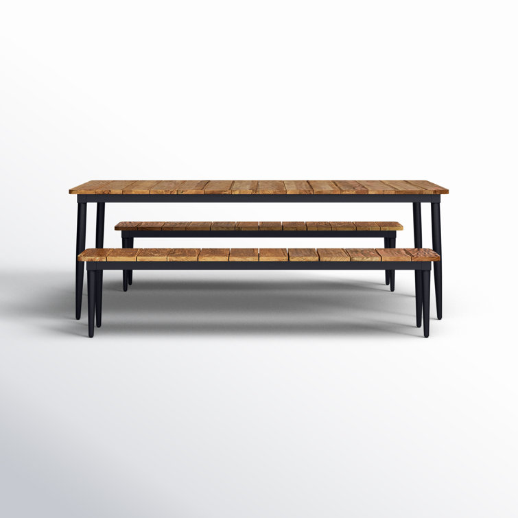 Lisbon 87'' Rectangular 6 - Person Outdoor Dining Set