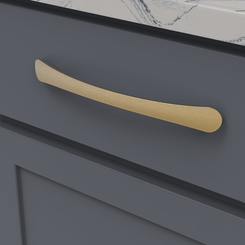 Vale Collection Pull, Brushed Golden Brass, 7 9/16" inch