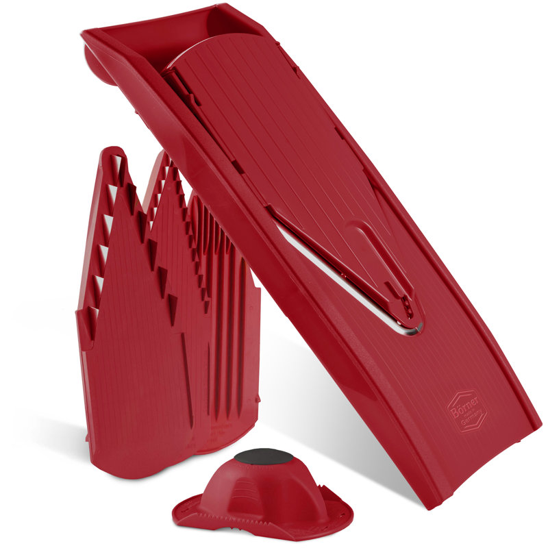 Mandoline Borner Classic V-1, ensemble de démarrage, rouge, Rouge
