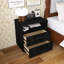 Table de chevet Mid Century avec station de charge et 2 tiroirs-887898305
