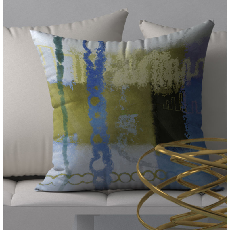 Abstract Reversible Throw Pillow, 20" x 20"