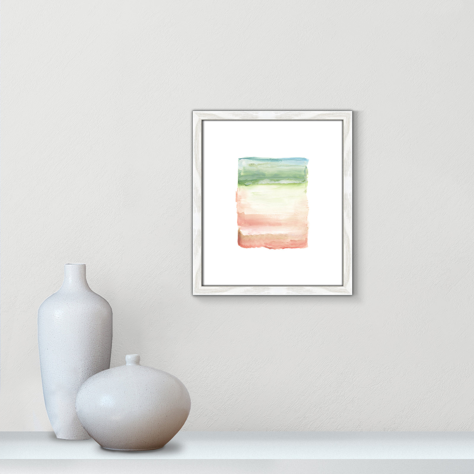 Nabi "Skye I" Print, White Framed Paper, 15" H x 13" W x 0.75" D