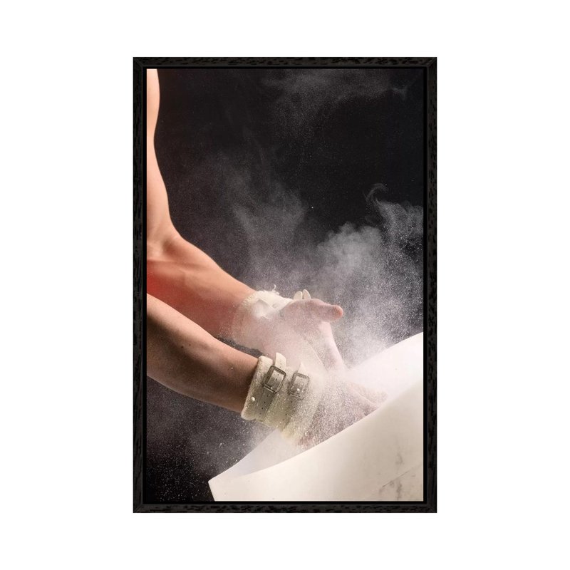 Male Gymnast Putting Chalk On His Hands, Bainbridge Island, Washington State, USA by Panoramic Images - Gallery-Wrapped Canvas Giclée on Canvas