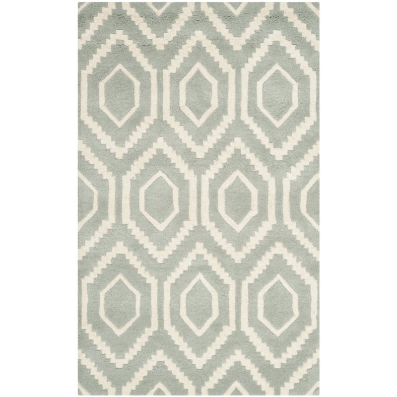 Deedie Hand Tufted Wool Geometric Rug, Rectangle 8' x 10'