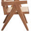 Fauteuil d'appoint beige et naturel
