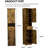 Bathroom Storage Cabinet with 2 Barn Doors and 1 Drawer, Narrow Storage Unit, Adjustable Shelves-691406099