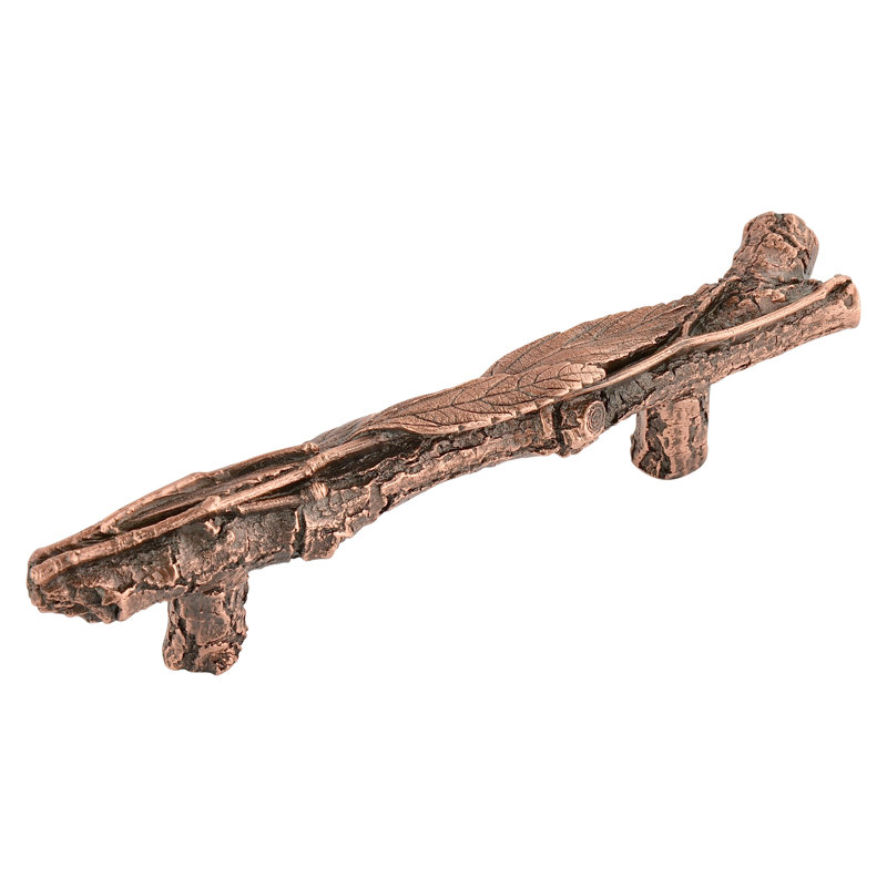 Leaves Bar / Handle Pull, Antique Copper, Left