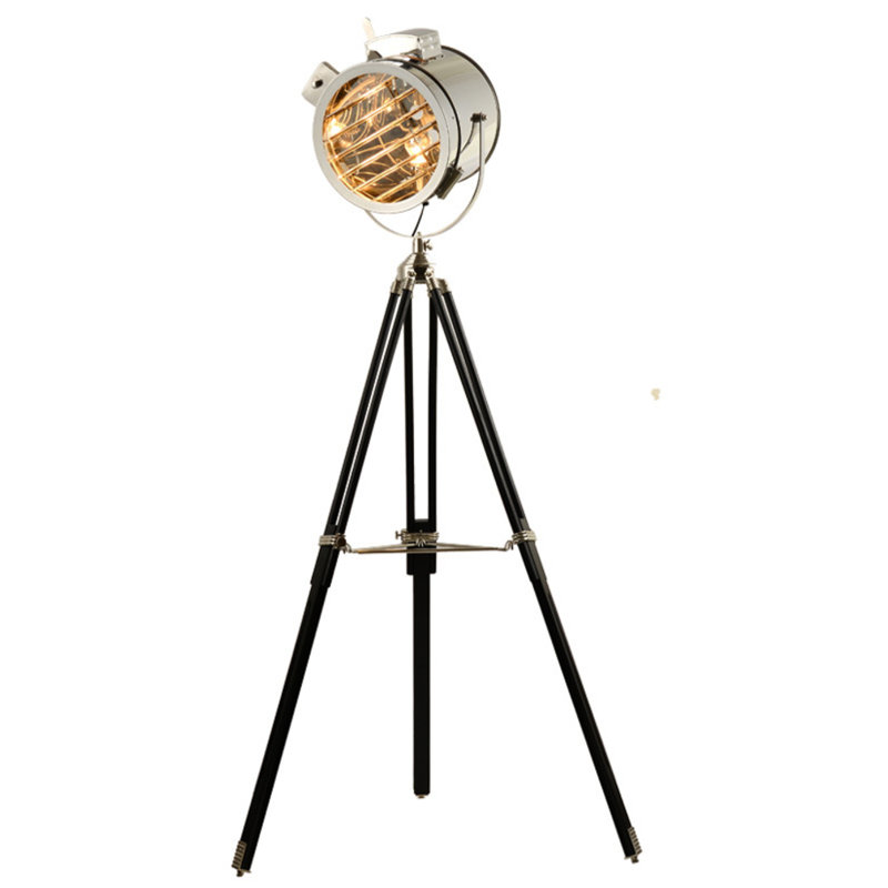 Stephen 67'' Black Tripod Floor Lamp, Silver
