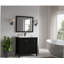 Meuble-lavabo moderne avec lavabo 35,5 po, armoire de rangement moderne avec portes à fermeture douce et 3 tiroirs, noir Munich