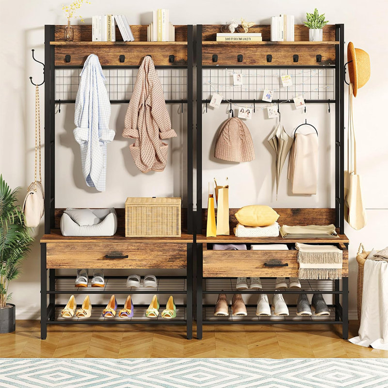 Califano Hall Tree 31.5'' Wide with Shoe Storage