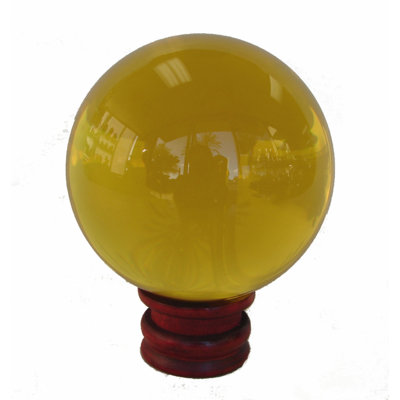 Boule en cristal ronde Bruning, sphère en cristal pour aimer