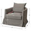 Fauteuil demi-tonneau pivotant avec coussins décoratifs l 32,3 po-1206183795