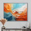 Teal Orange Bold Abstract Flow Collage I - Dams, art mural-153594443-181719396