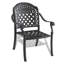 Chaise de patio en fonte d'aluminium 6 pièces avec cadre noir et coussins rouges (Identique à: W1710S00480)