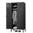 71" Steel Wardrobe Black