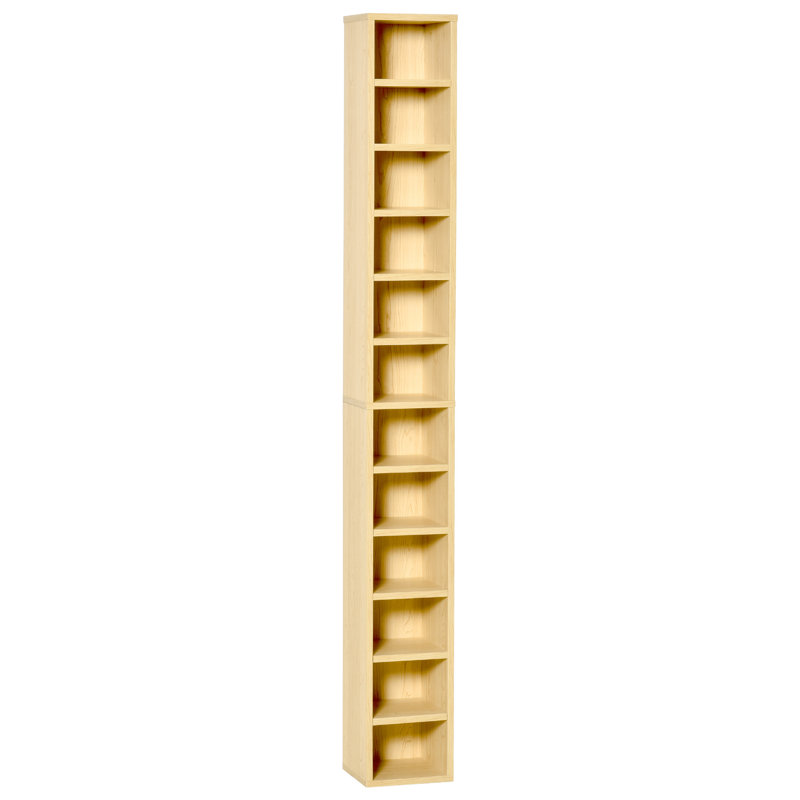175 cm H Media Shelves, Brown