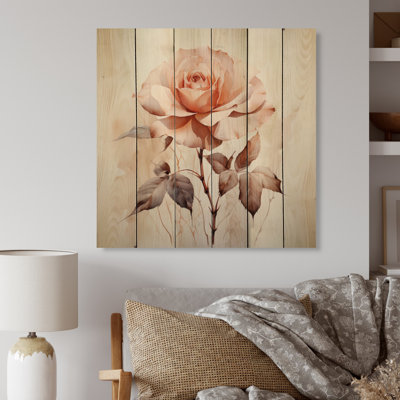 " Peach Beige Minimalism Peach Flower "