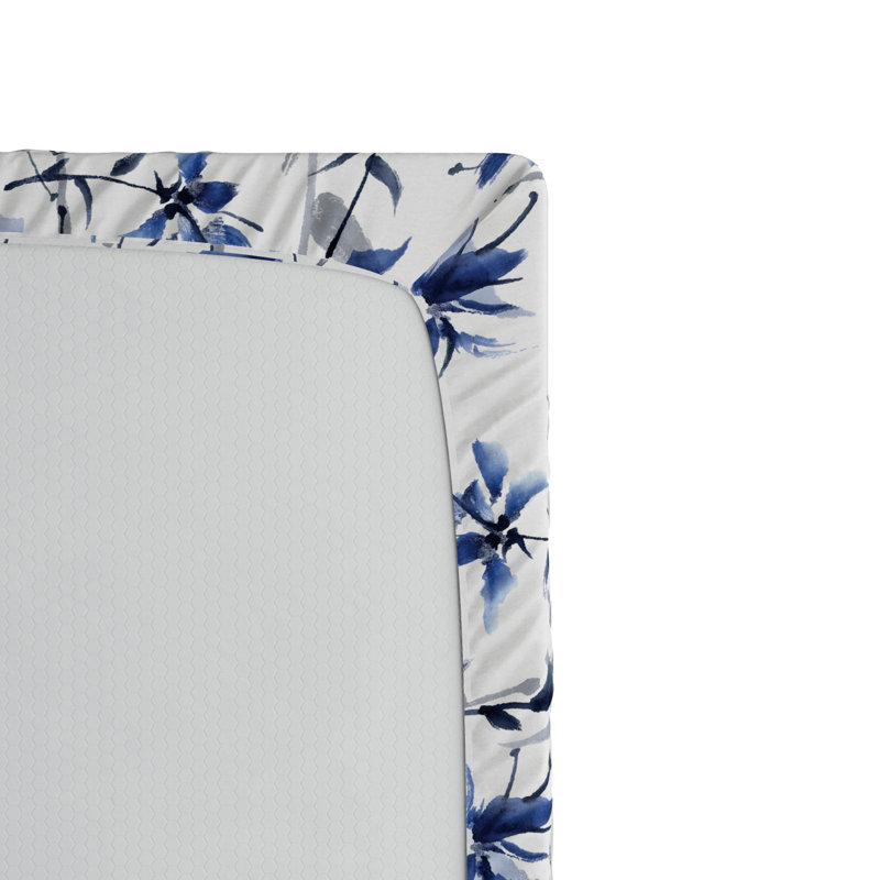 Microfiber Floral Fitted Sheet, Queen Fitted Sheet