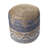 Lanore Modern Coastal Geometric Jute/Cotton Upholstered Ottoman Pouf