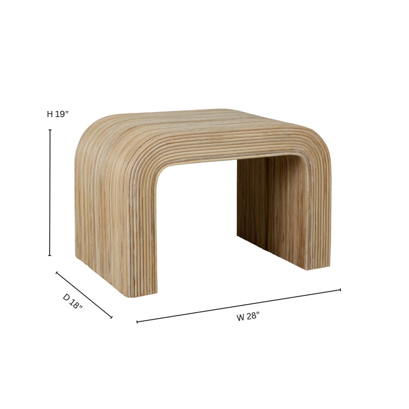 Sled End Table, Natural