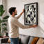 Turning Squares Geometric - Framed Print-578283914-578283918