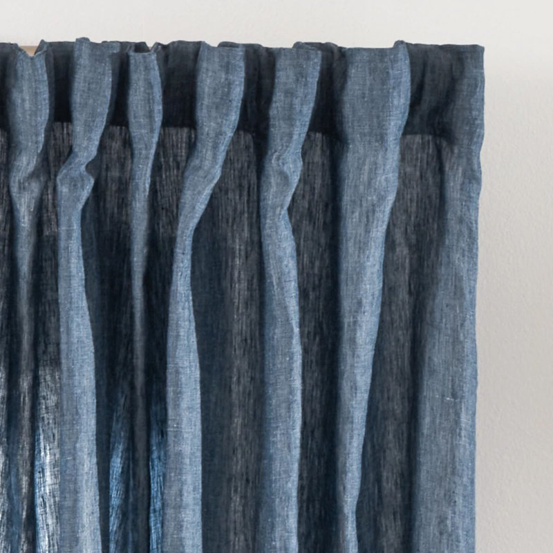 Jovi Linen Ink Curtain Panel, 55" W x 63" L