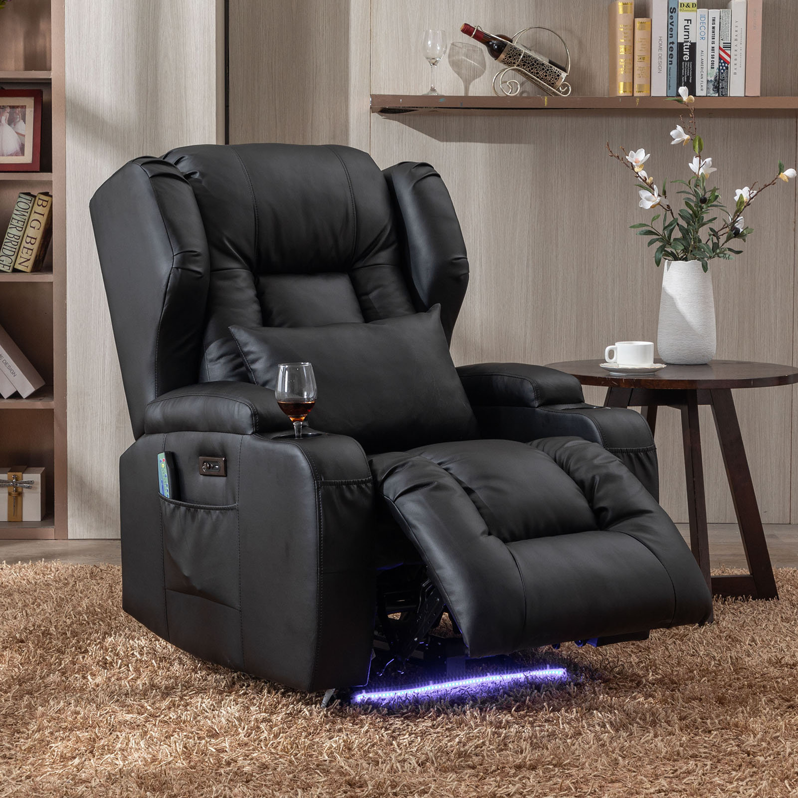 Bed Bath Lazy Boy Recliner With Cup Holder Costway Comfy Reclining