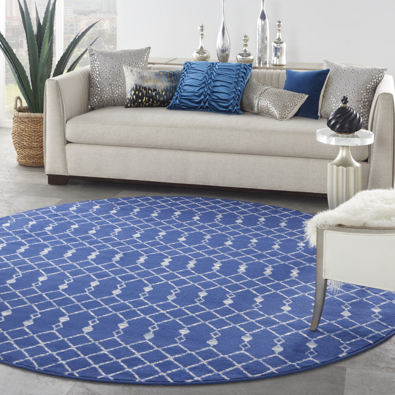 Geometric Indoor Rug, Round 8'