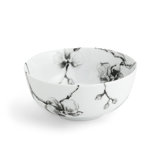Black Orchid Handmade Porcelain Cereal Bowl