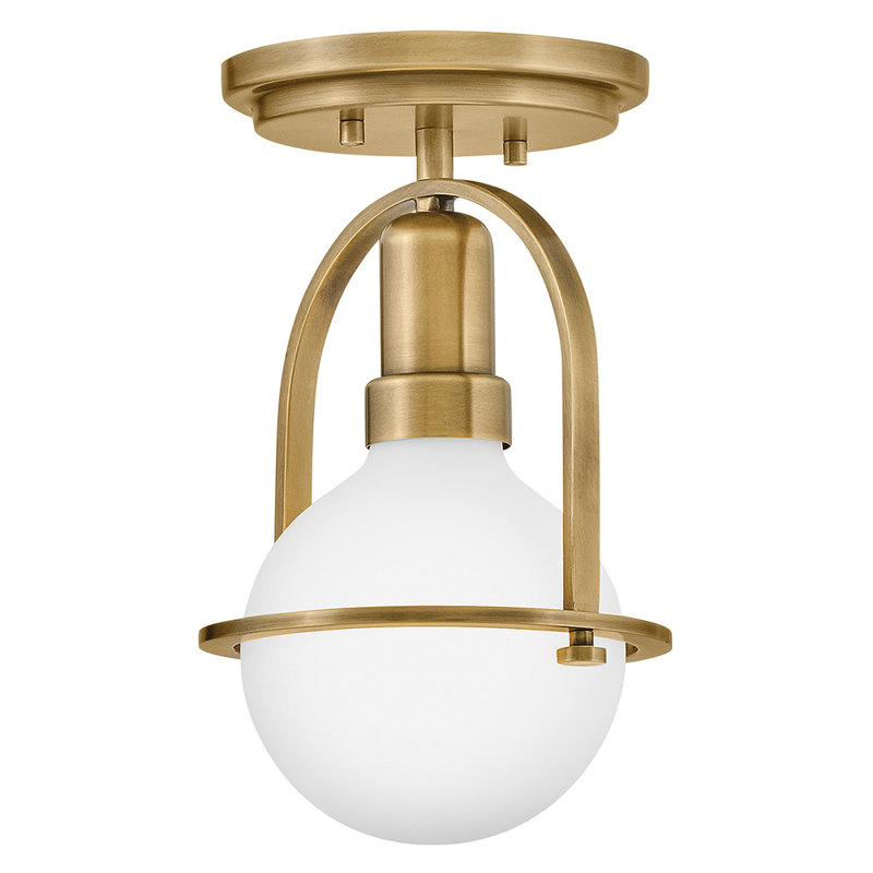 Hinkley Somerset Convertible Semi-Flush Mount Light - G40 Bulb in Photos (not included), Heritage Brass