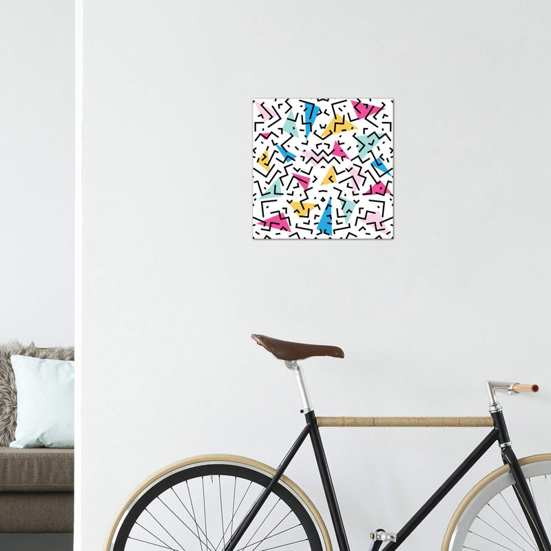 90's Dizzy Funky Colorful Pattern par Tobias Fonseca - impression d'art graphique, Toile tendue, Pas de tapis