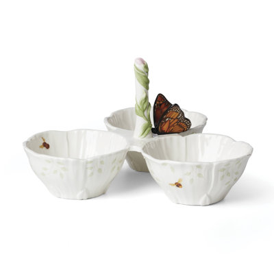 Lenox Butterfly Meadow Floral 3-Section Server
