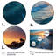  «Tranquil Shores Sunset Beach Horizon III - Coastal Beach, décoration murale multi-panneaux