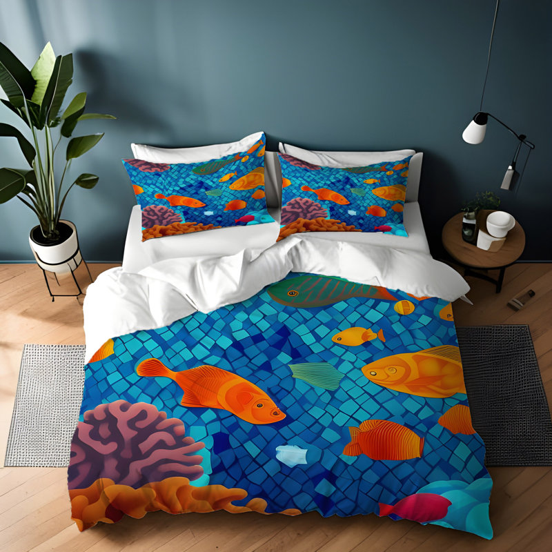 Polyester Duvet Cover, King Duvet Cover + 2 King Shams