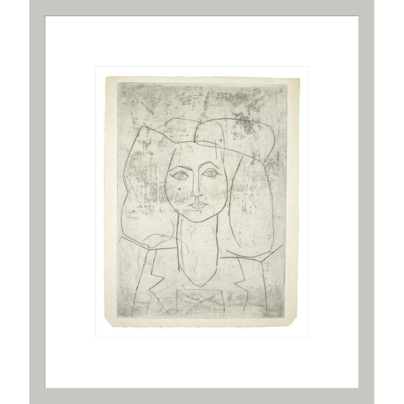 Portrait de Francfort vêtu d'un costume par Pablo Picasso - Impression Giclée sur cadre, H 16,1 po x l 13,75 po