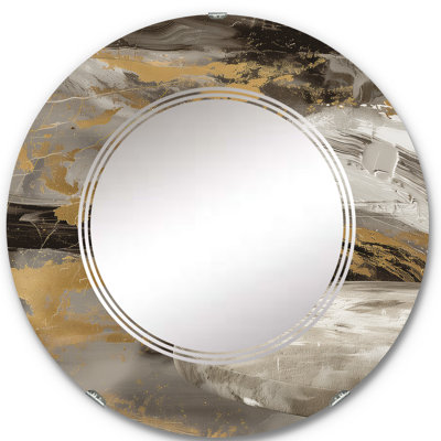 Painted Gold Stone - Traditional Mirror