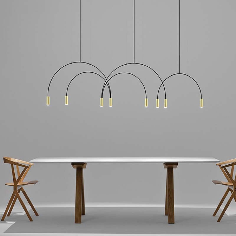 Milla 3 - Light Black/Gold Dome Pendant